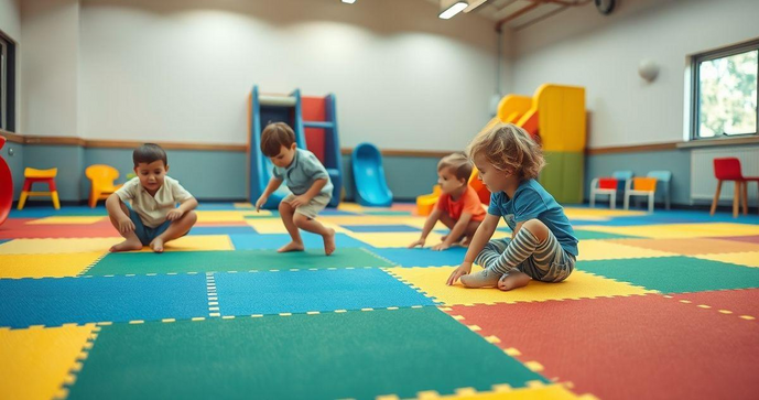 Emborrachado para Piso Infantil garante segurança e conforto para crianças